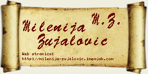 Milenija Zujalović vizit kartica